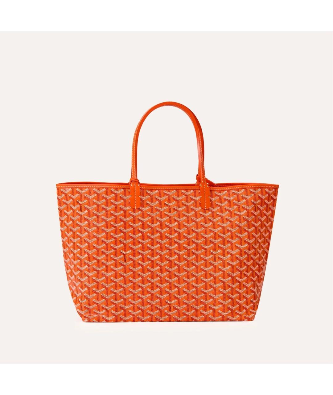 GOYARD Оранжевая сумка с короткими ручками из канвы, фото 3