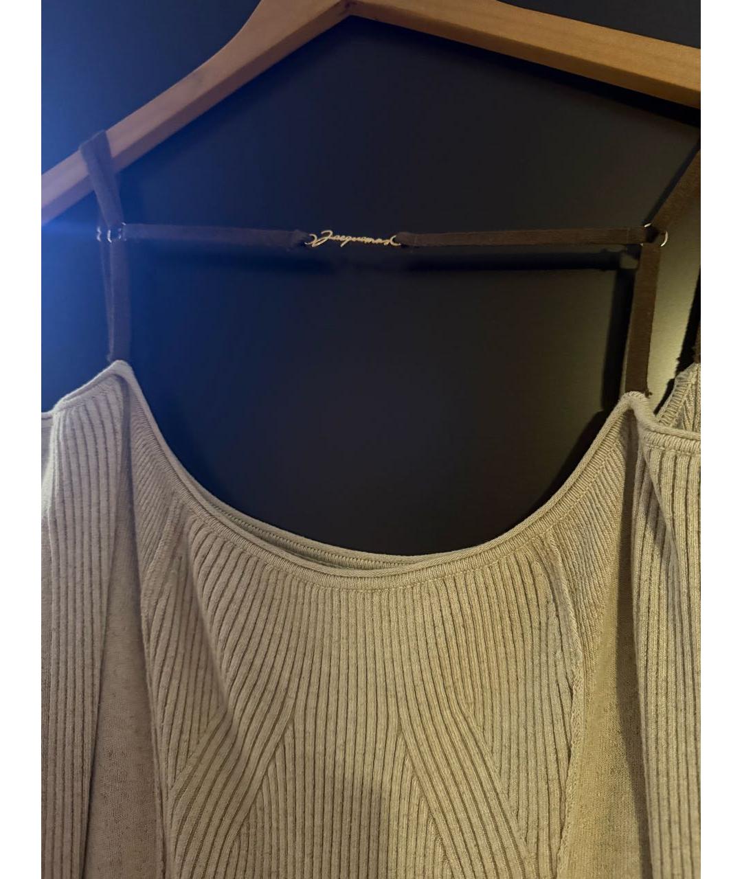 JACQUEMUS Бежевое повседневное платье, фото 4