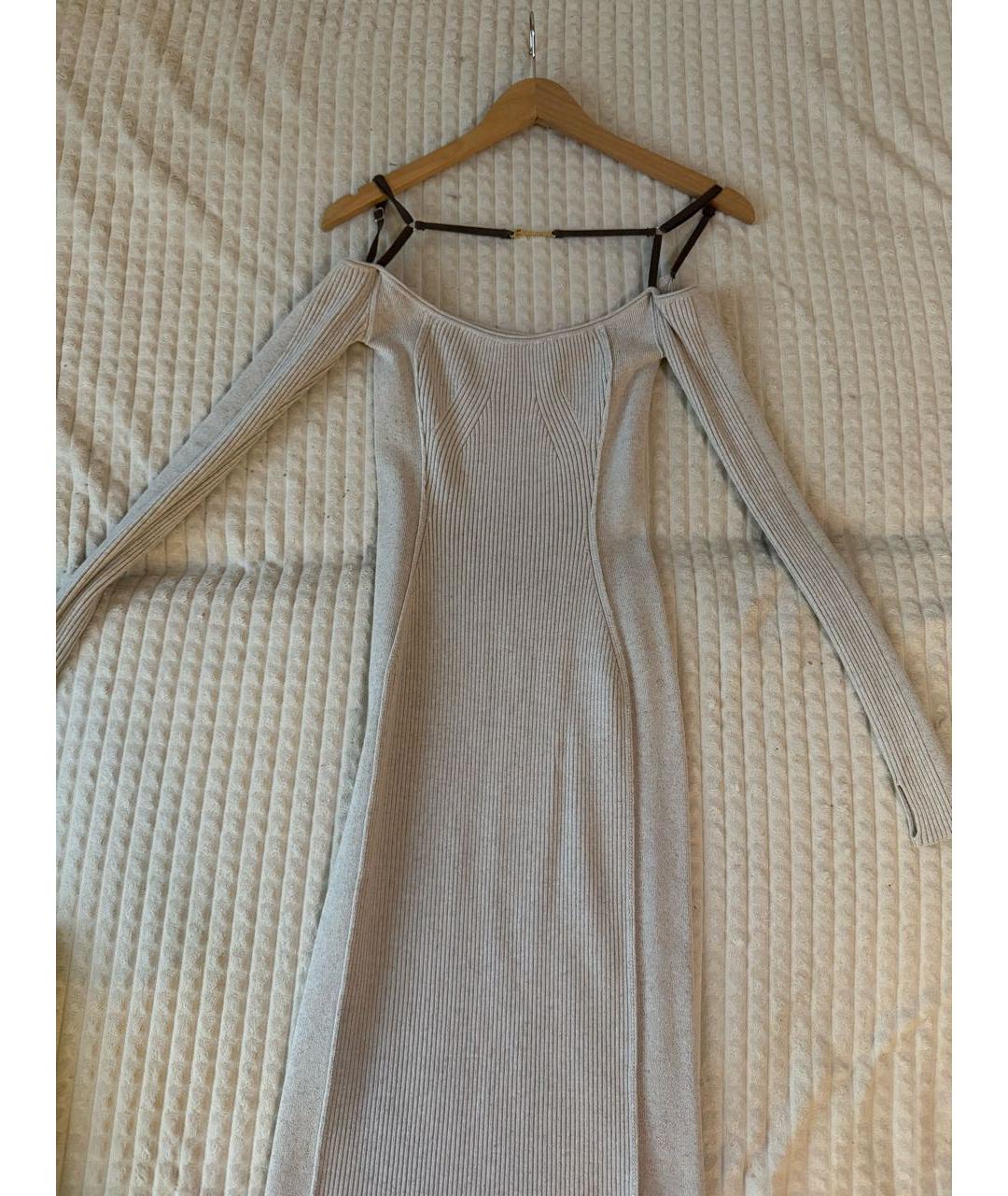 JACQUEMUS Бежевое повседневное платье, фото 3