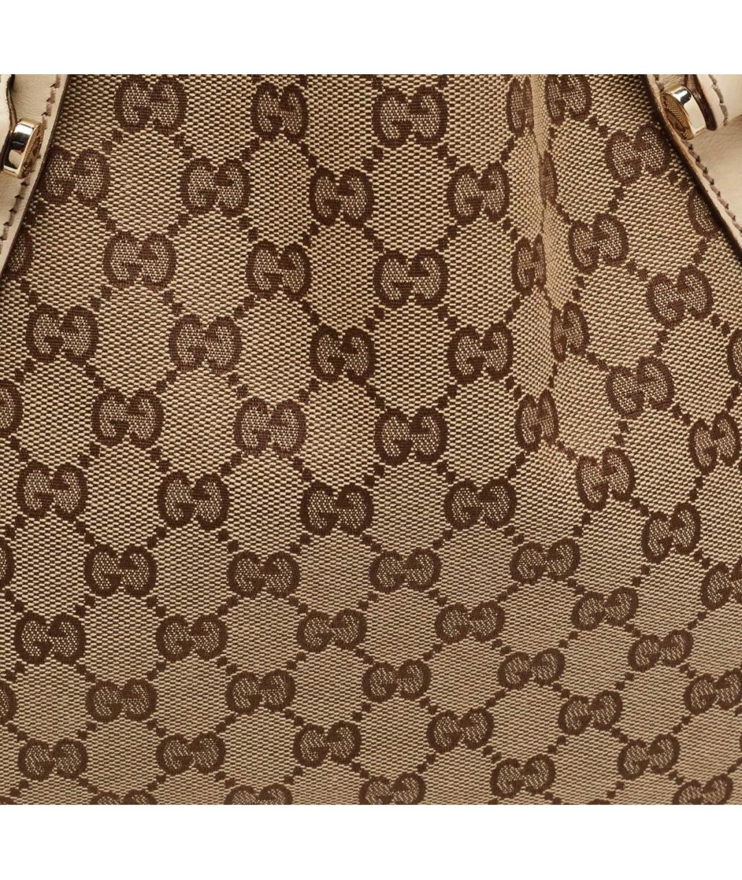 GUCCI Бежевая тканевая сумка тоут, фото 6
