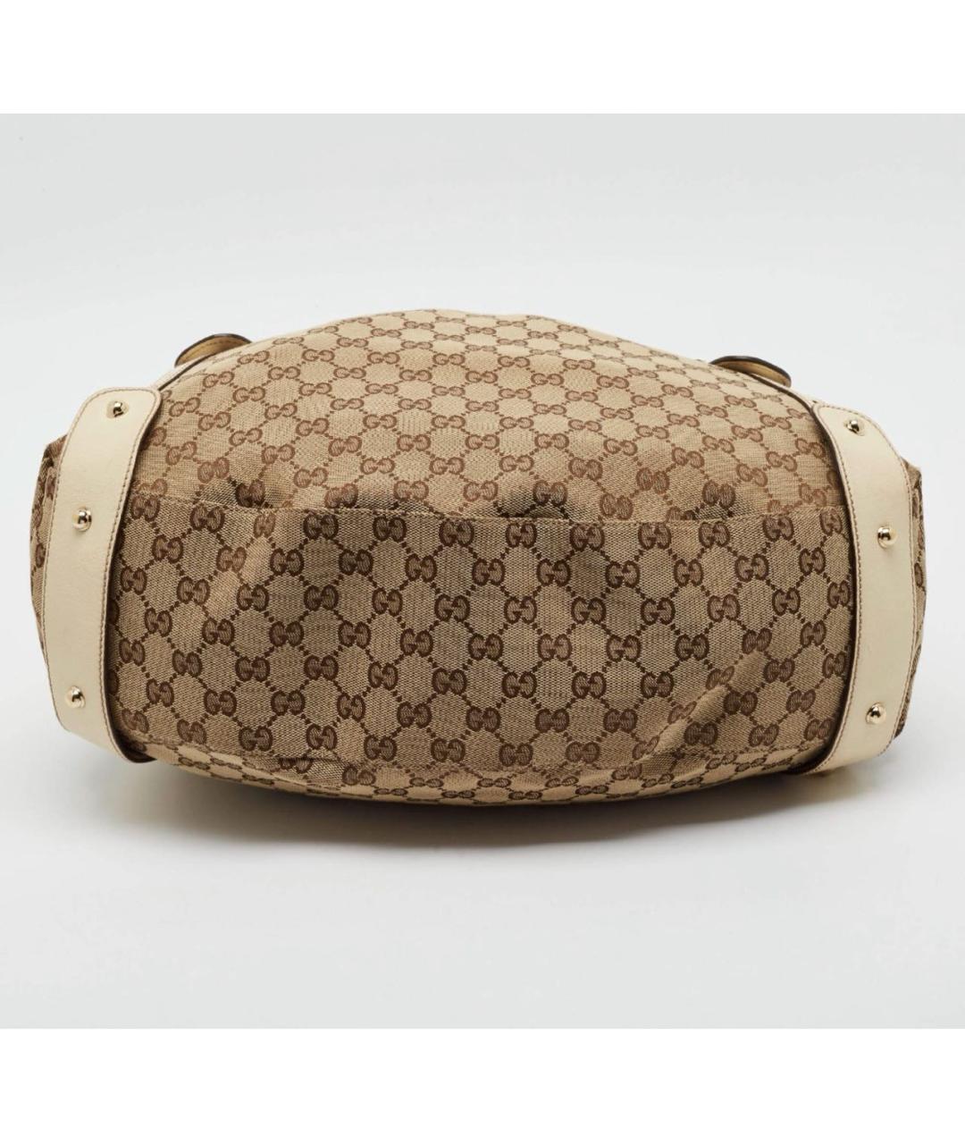 GUCCI Бежевая тканевая сумка тоут, фото 8