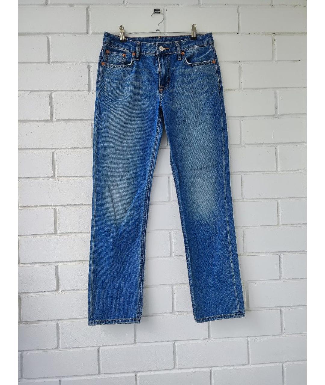 POLO RALPH LAUREN Голубые хлопковые прямые джинсы, фото 10