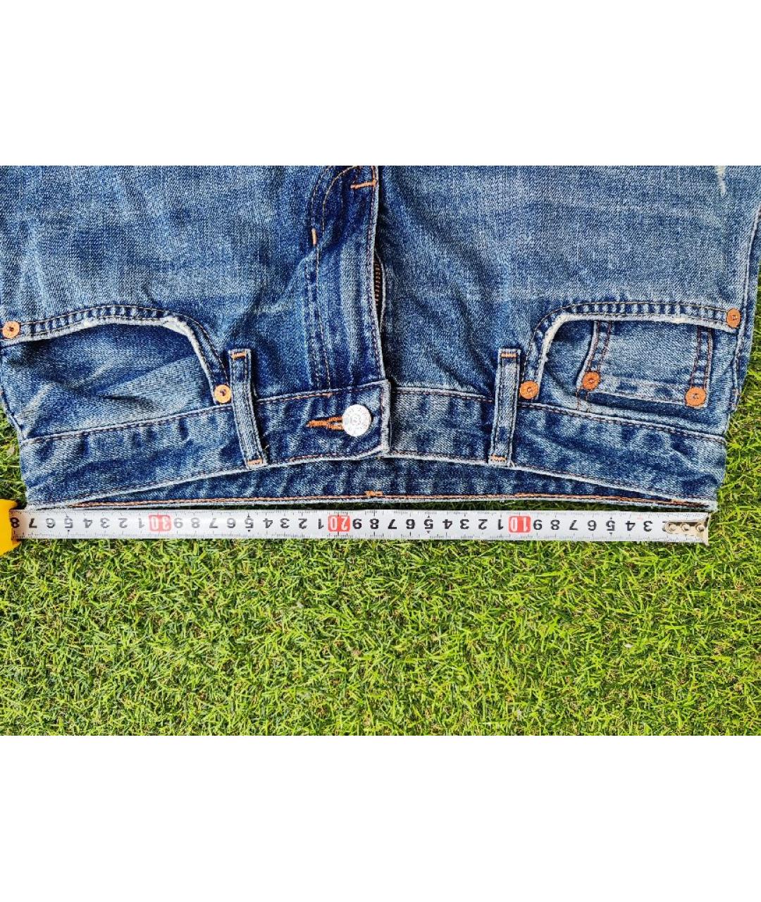 POLO RALPH LAUREN Голубые хлопковые прямые джинсы, фото 3