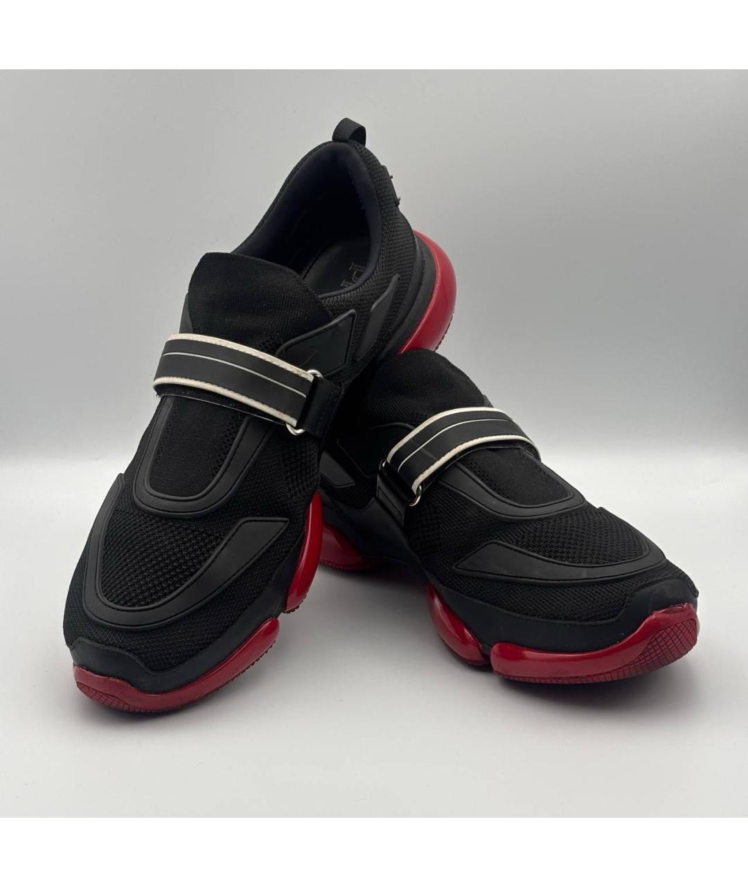 PRADA Текстильные низкие кроссовки / кеды, фото 4