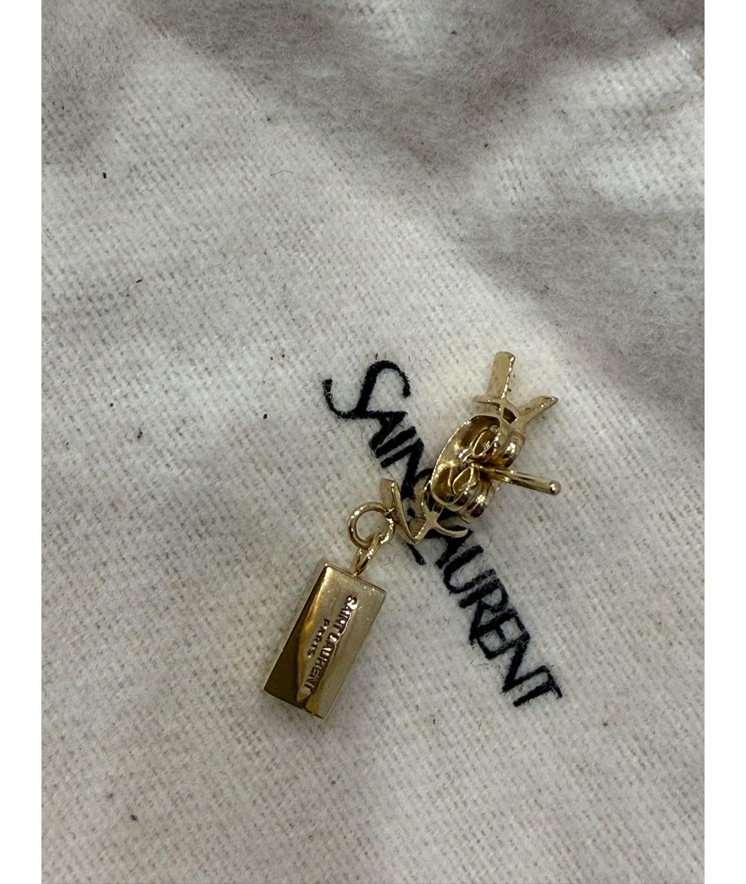 SAINT LAURENT Золотые серьги, фото 4