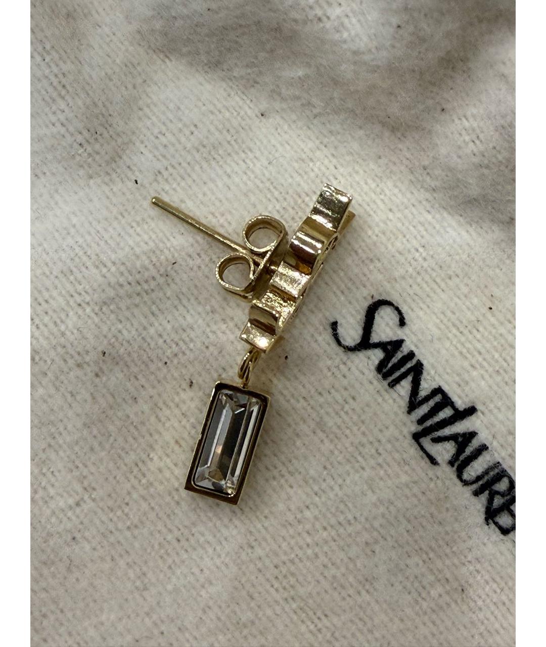 SAINT LAURENT Золотые серьги, фото 3