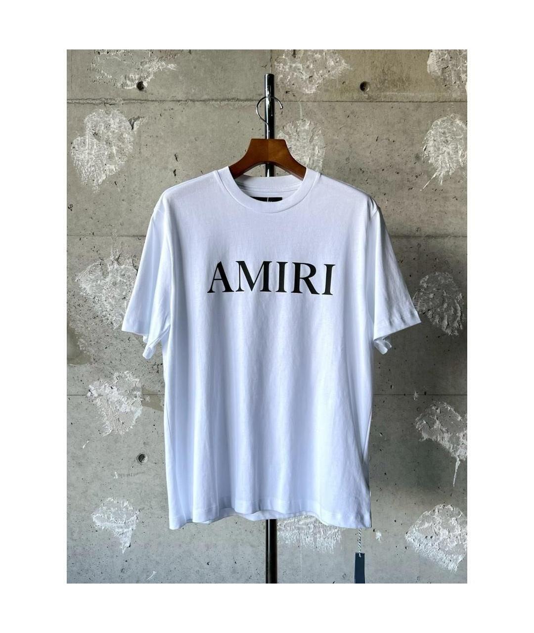 AMIRI Белая хлопковая футболка, фото 3