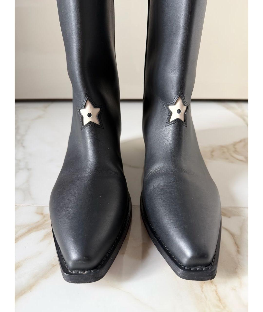 CHRISTIAN DIOR Черные кожаные полусапоги, фото 7