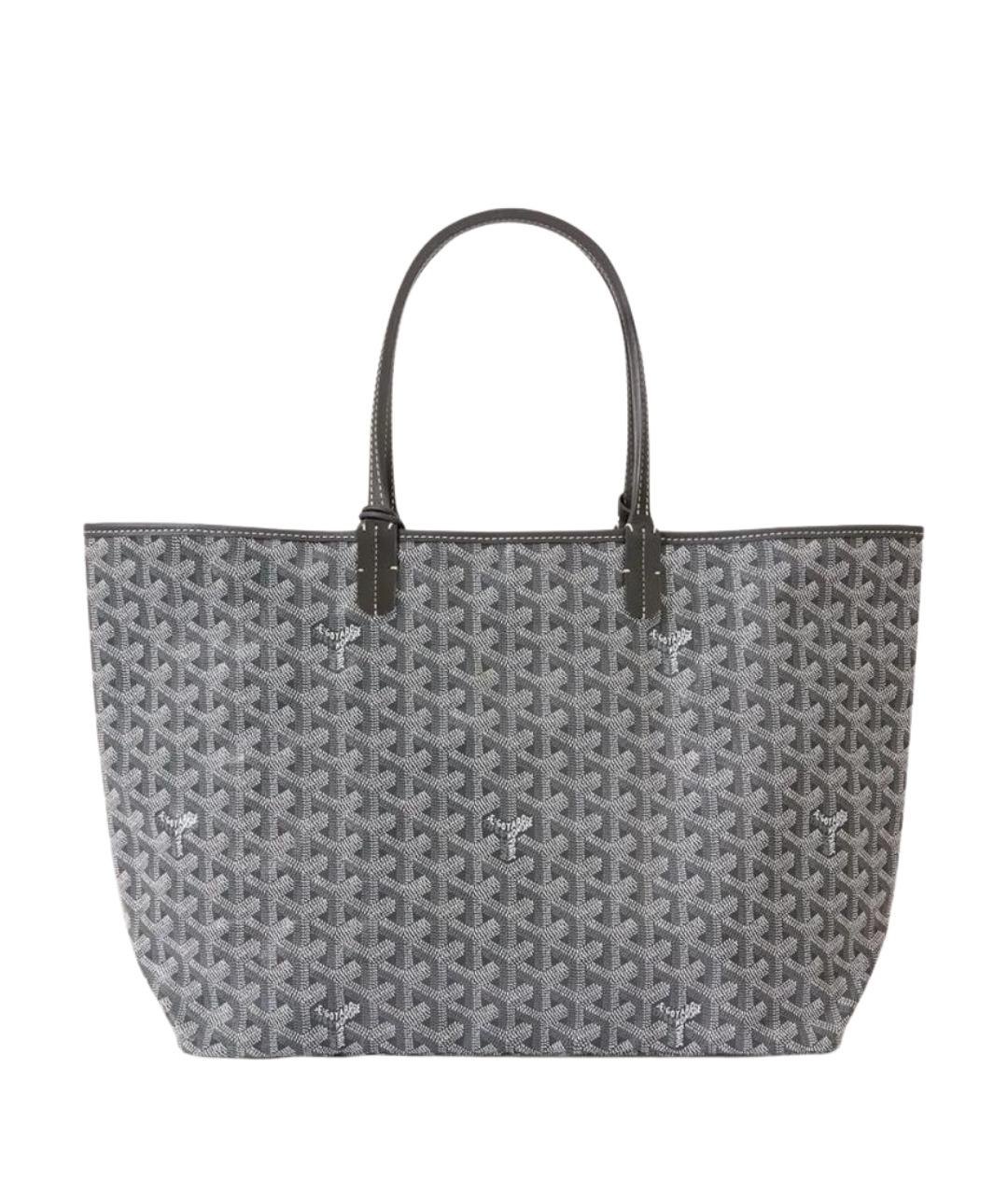 GOYARD Серая сумка с короткими ручками из канвы, фото 1
