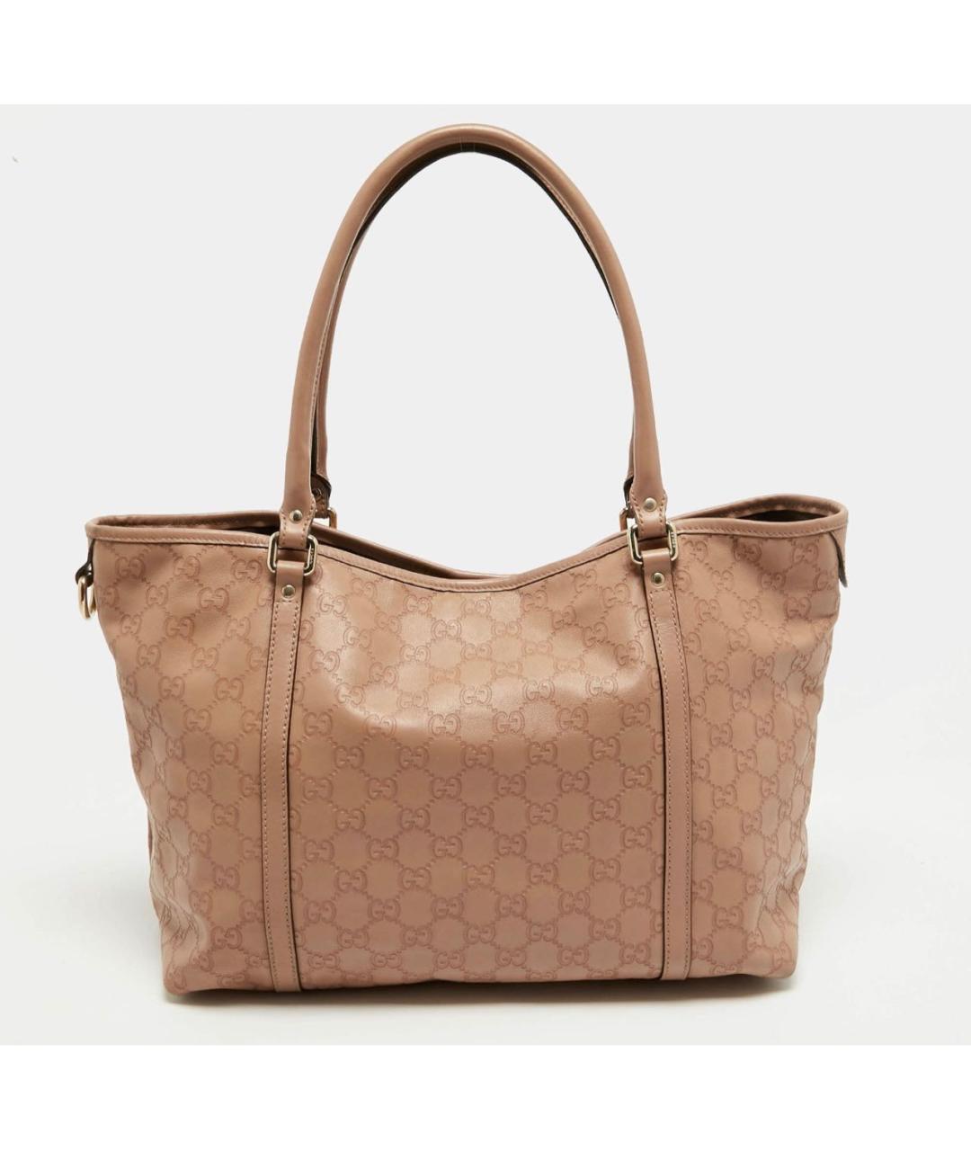 GUCCI Бежевая сумка тоут из канвы, фото 9