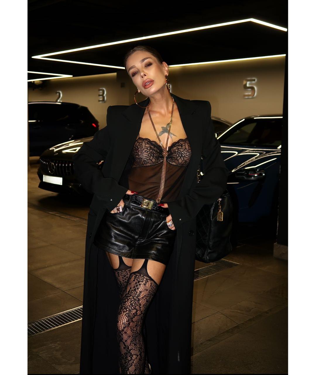 SAINT LAURENT Черная шелковая майка, фото 6