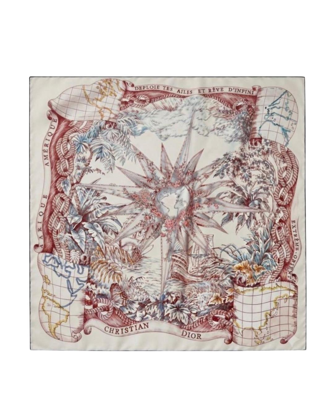 CHRISTIAN DIOR Мульти шелковый платок, фото 1