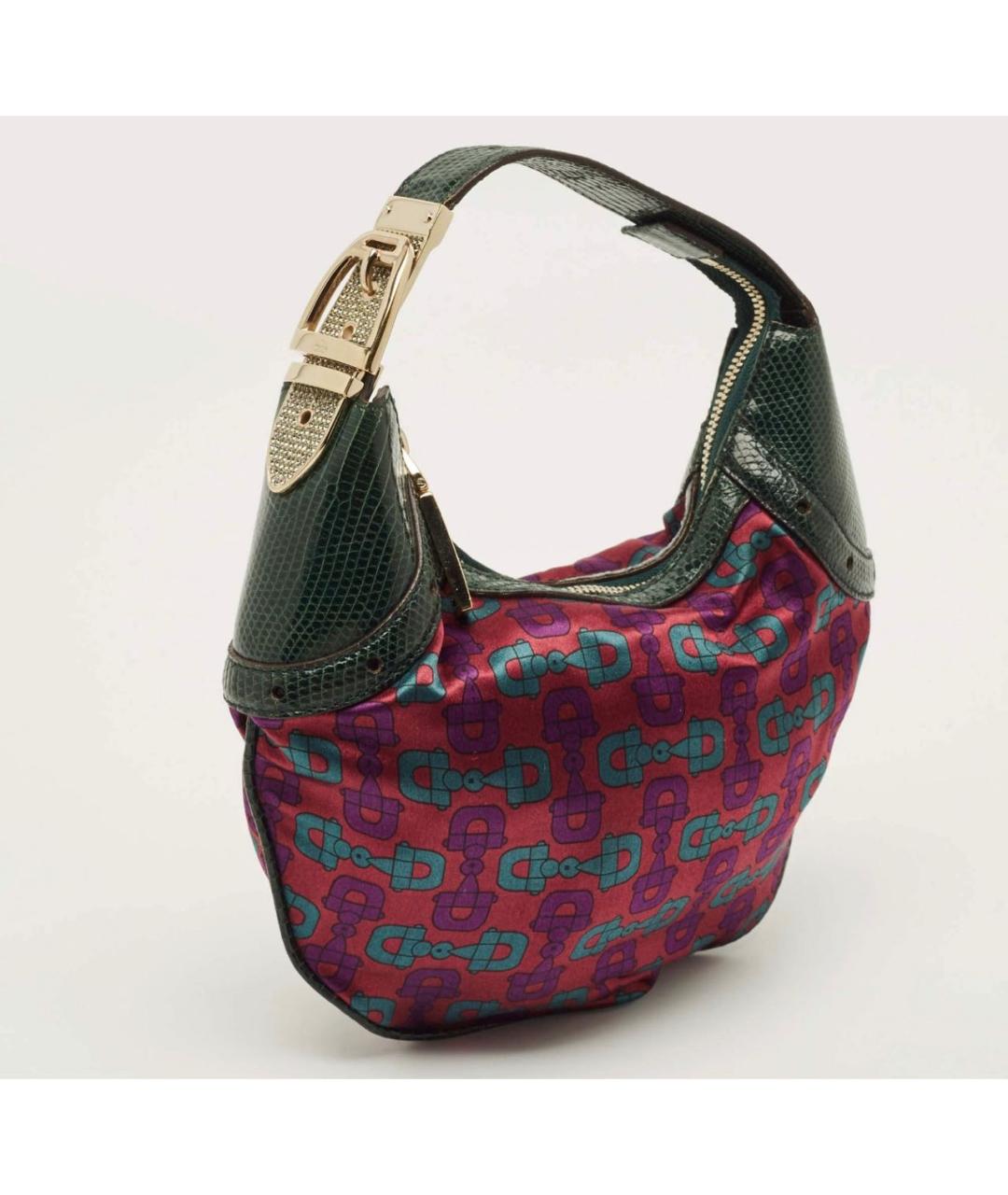 GUCCI Зеленая сумка через плечо из экзотической кожи, фото 2