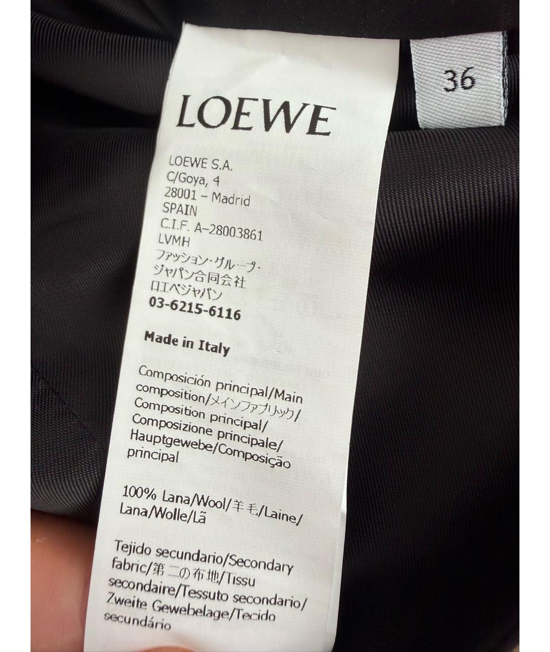LOEWE Черная шерстяная жилетка, фото 5