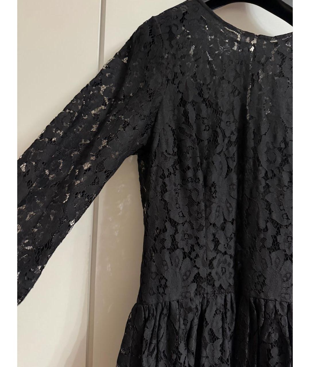DOLCE&GABBANA Черное хлопко-эластановое вечернее платье, фото 2