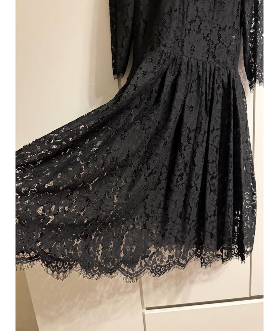 DOLCE&GABBANA Черное хлопко-эластановое вечернее платье, фото 3