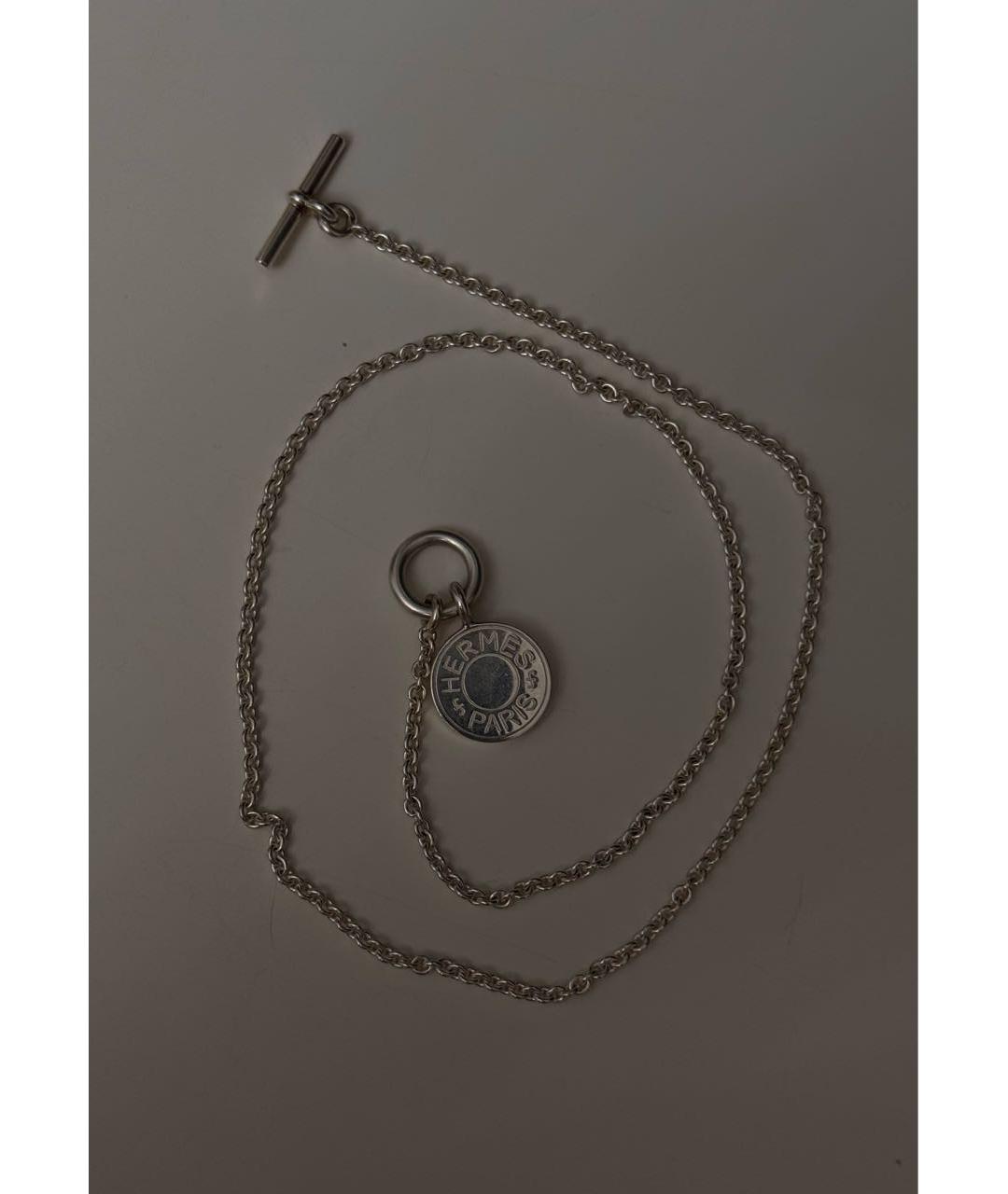 HERMES Серебряное серебряное колье, фото 5