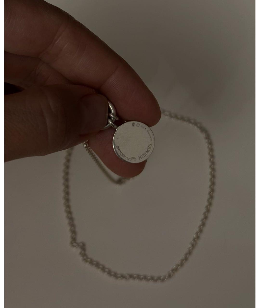 HERMES Серебряное серебряное колье, фото 3