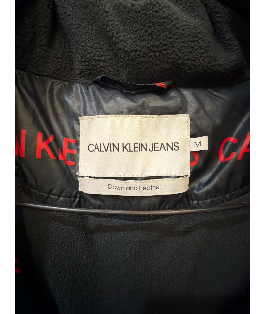 CALVIN KLEIN Черный полиэстеровый пуховик, фото 3