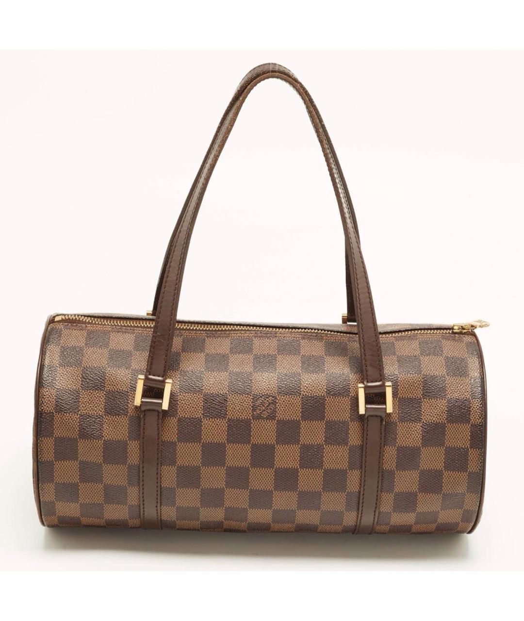LOUIS VUITTON Коричневая сумка с короткими ручками из канвы, фото 3