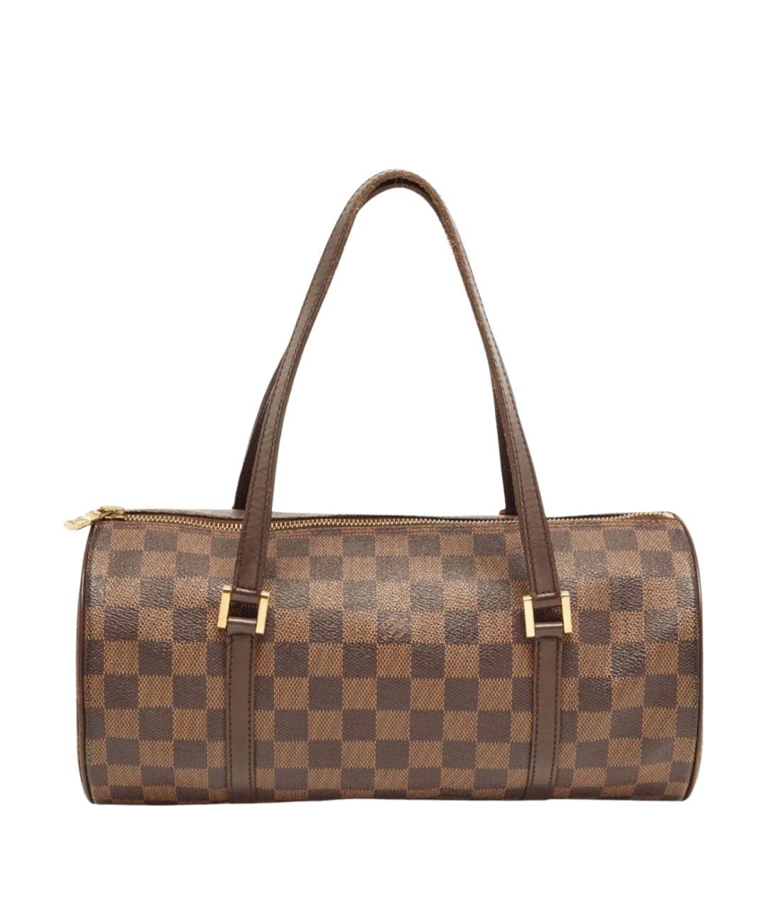 LOUIS VUITTON Коричневая сумка с короткими ручками из канвы, фото 1