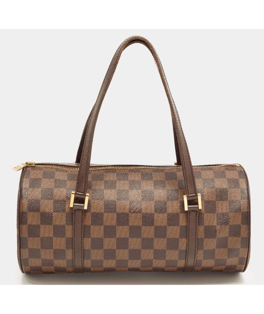 LOUIS VUITTON Коричневая сумка с короткими ручками из канвы, фото 9