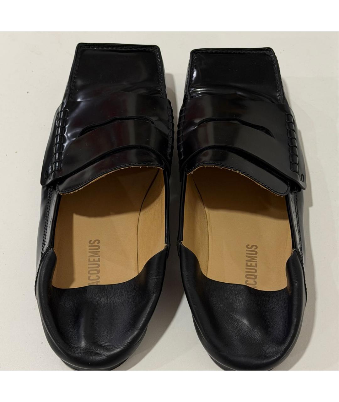 JACQUEMUS Черные кожаные туфли, фото 3