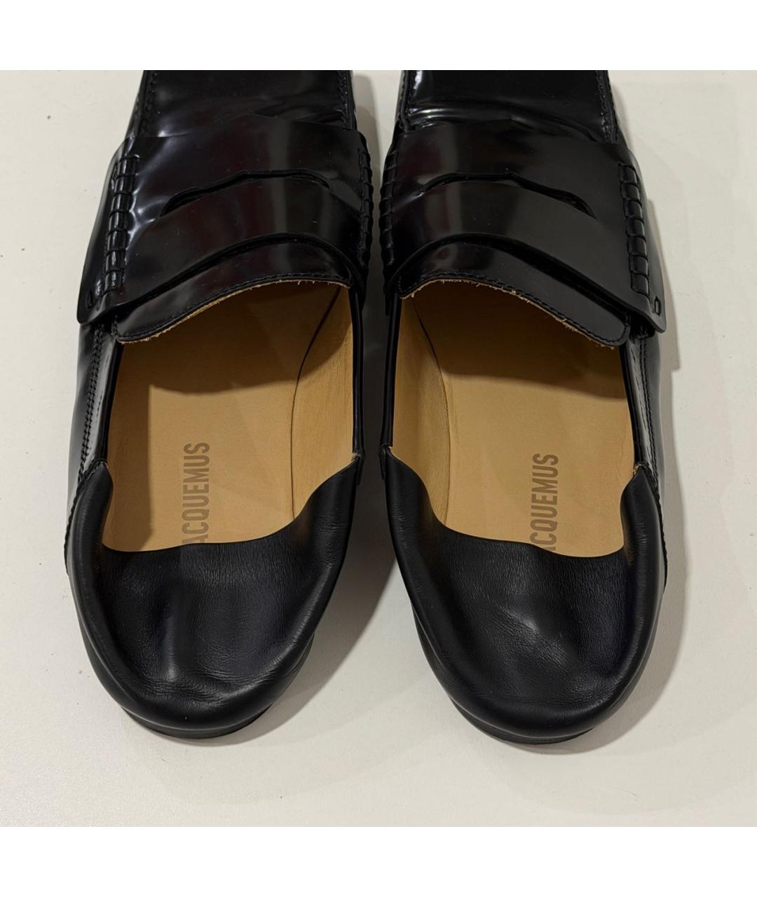 JACQUEMUS Черные кожаные туфли, фото 4