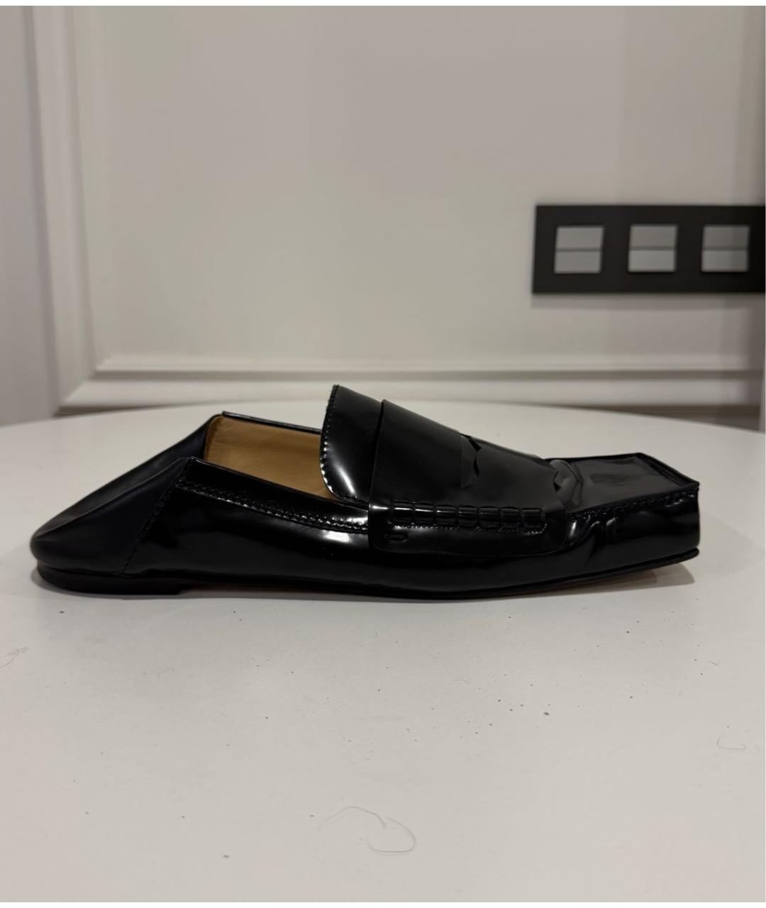 JACQUEMUS Черные кожаные туфли, фото 5