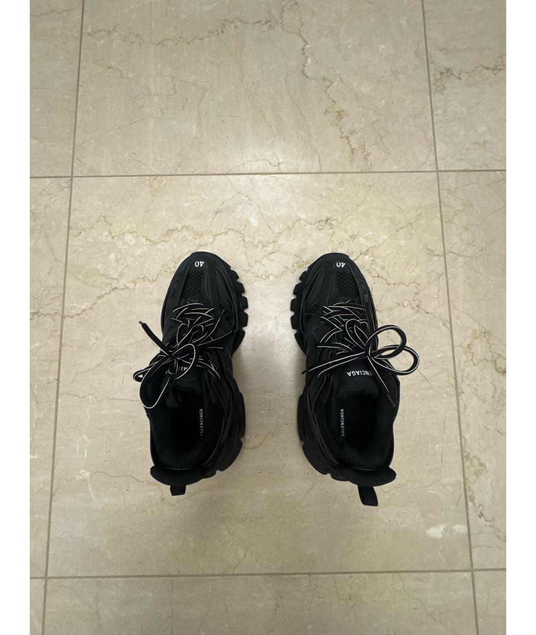 BALENCIAGA Черные текстильные низкие кроссовки / кеды, фото 3