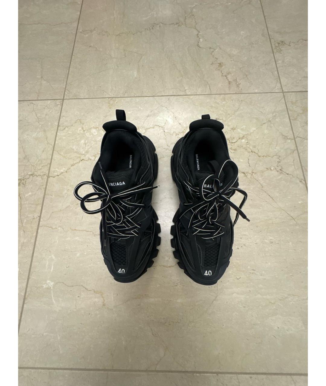 BALENCIAGA Черные текстильные низкие кроссовки / кеды, фото 2