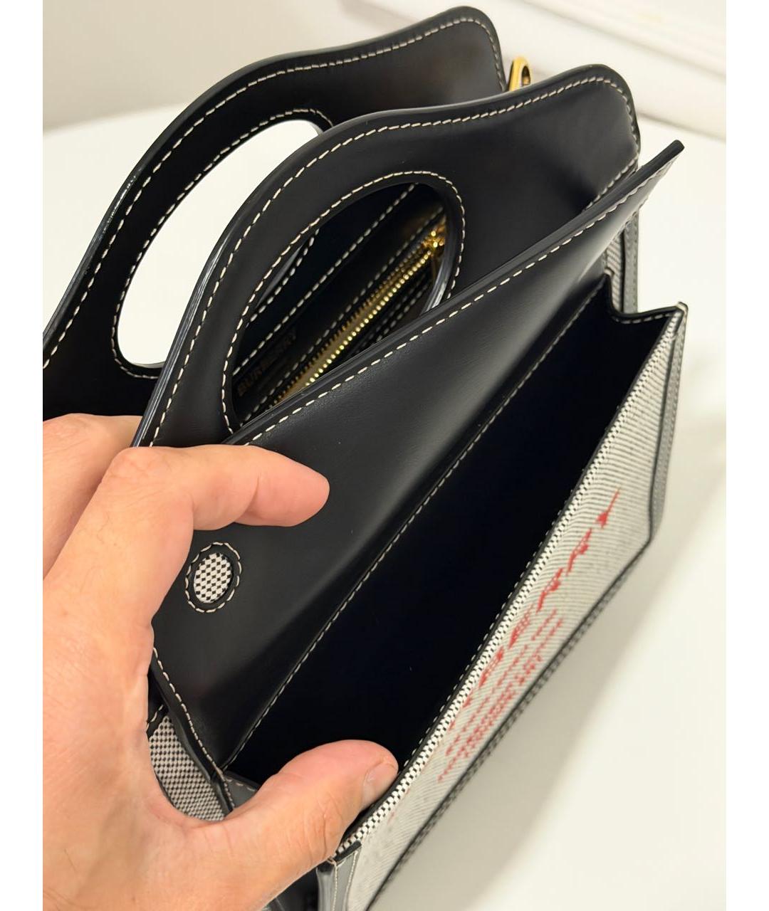 BURBERRY Серая сумка тоут из канвы, фото 6