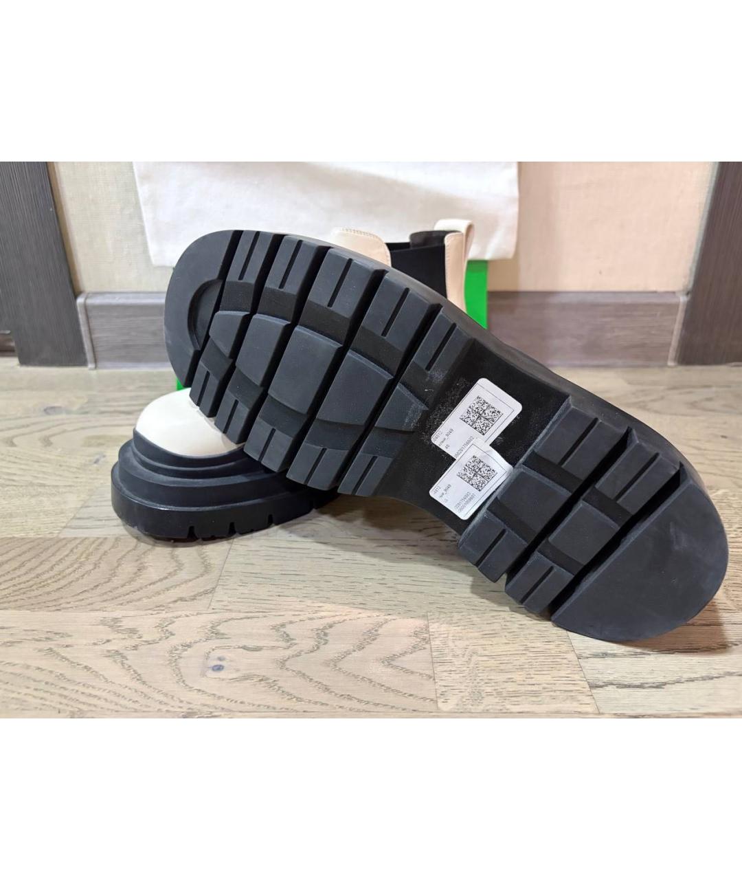 BOTTEGA VENETA Белые кожаные полусапоги, фото 5