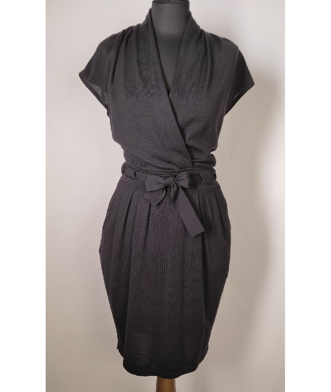 CHRISTIAN DIOR PRE-OWNED Черное шерстяное повседневное платье, фото 8
