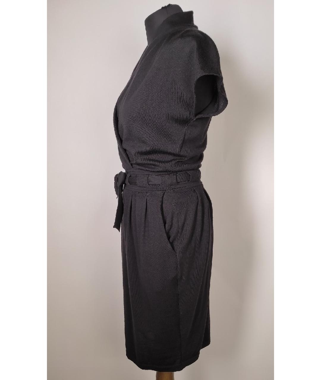 CHRISTIAN DIOR PRE-OWNED Черное шерстяное повседневное платье, фото 2
