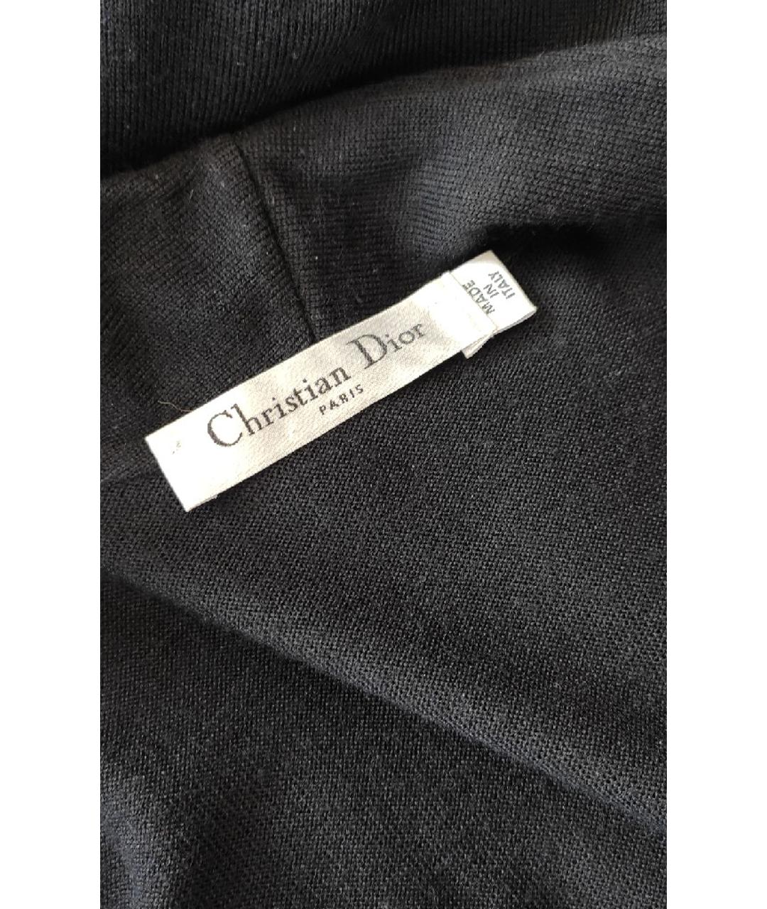 CHRISTIAN DIOR PRE-OWNED Черное шерстяное повседневное платье, фото 4