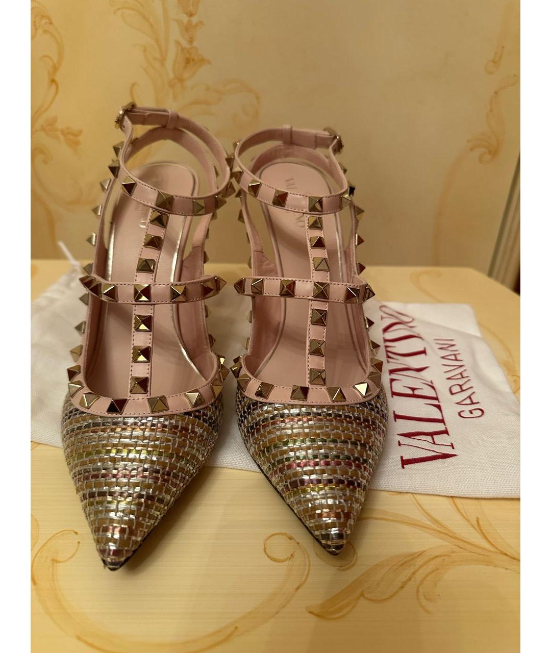 VALENTINO Розовые текстильные туфли, фото 3