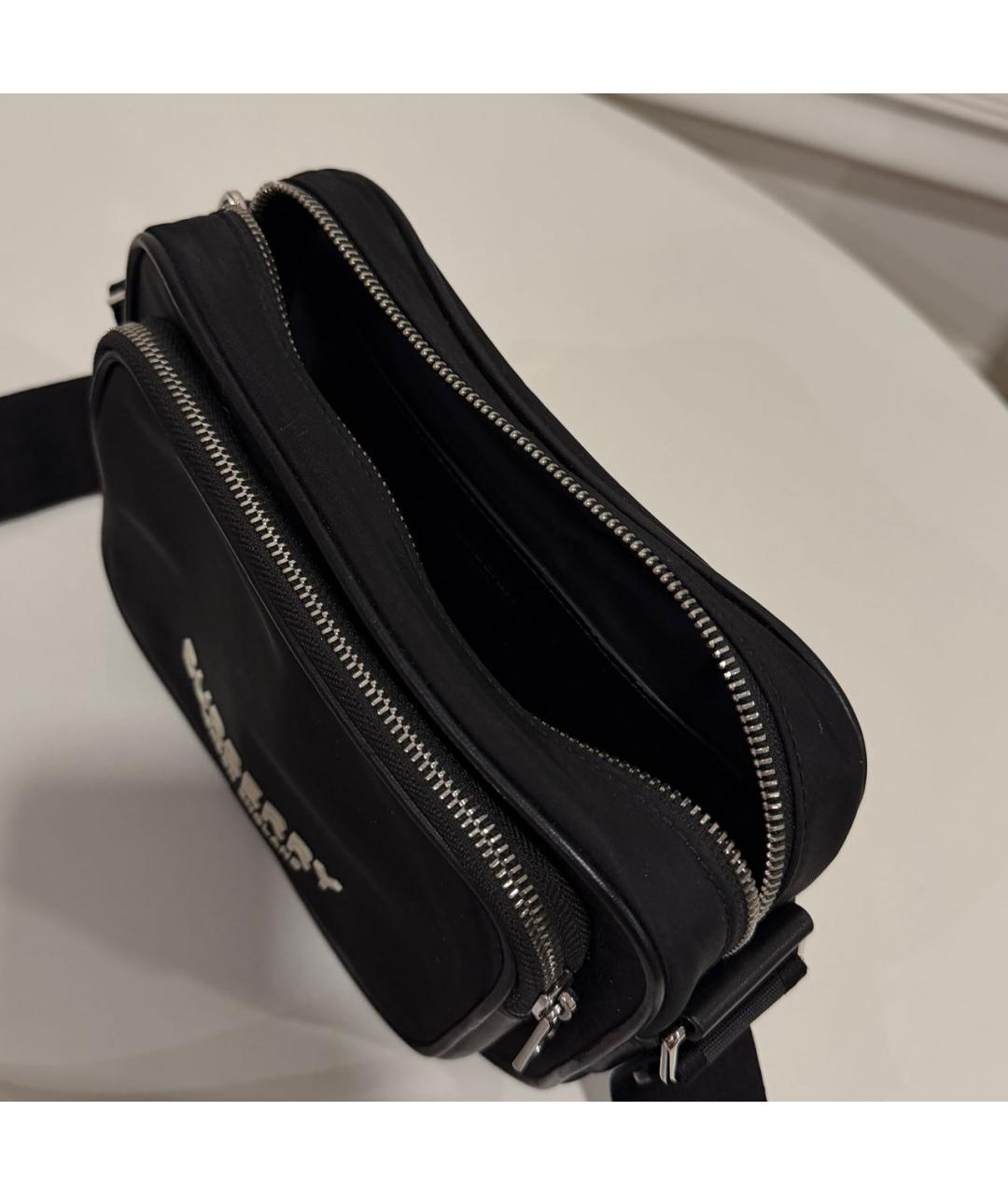 BURBERRY Черная нейлоновая сумка на плечо, фото 4