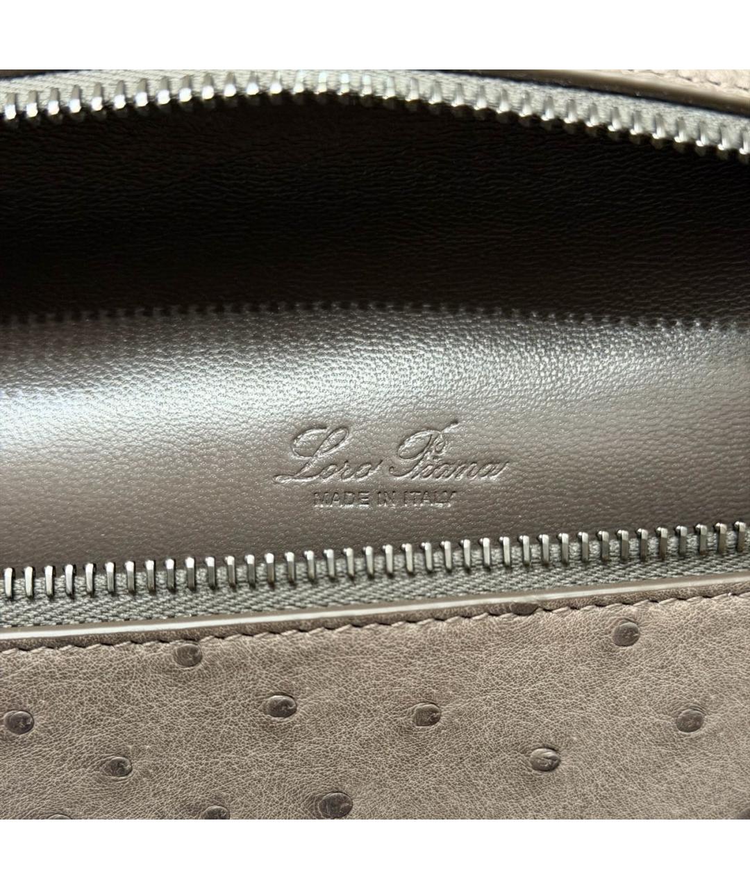 LORO PIANA Барсетка из кожи страуса, фото 4