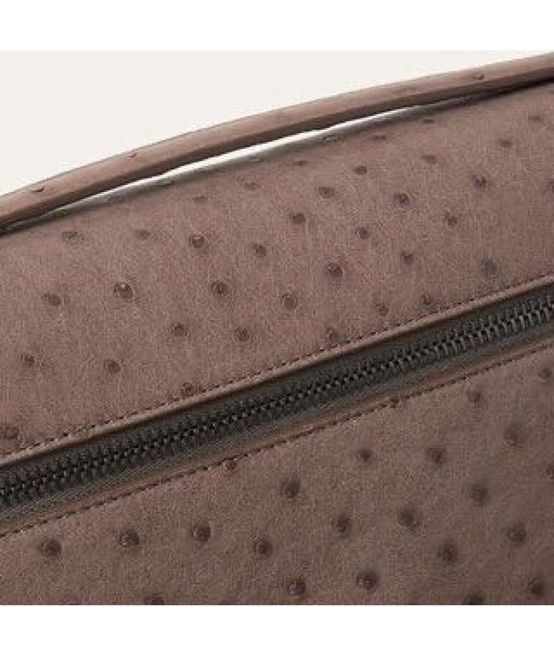 LORO PIANA Барсетка из кожи страуса, фото 6