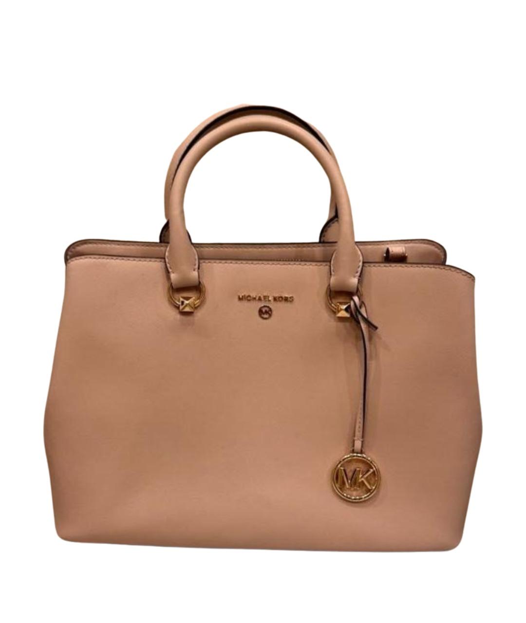 MICHAEL KORS Розовая кожаная сумка тоут, фото 1
