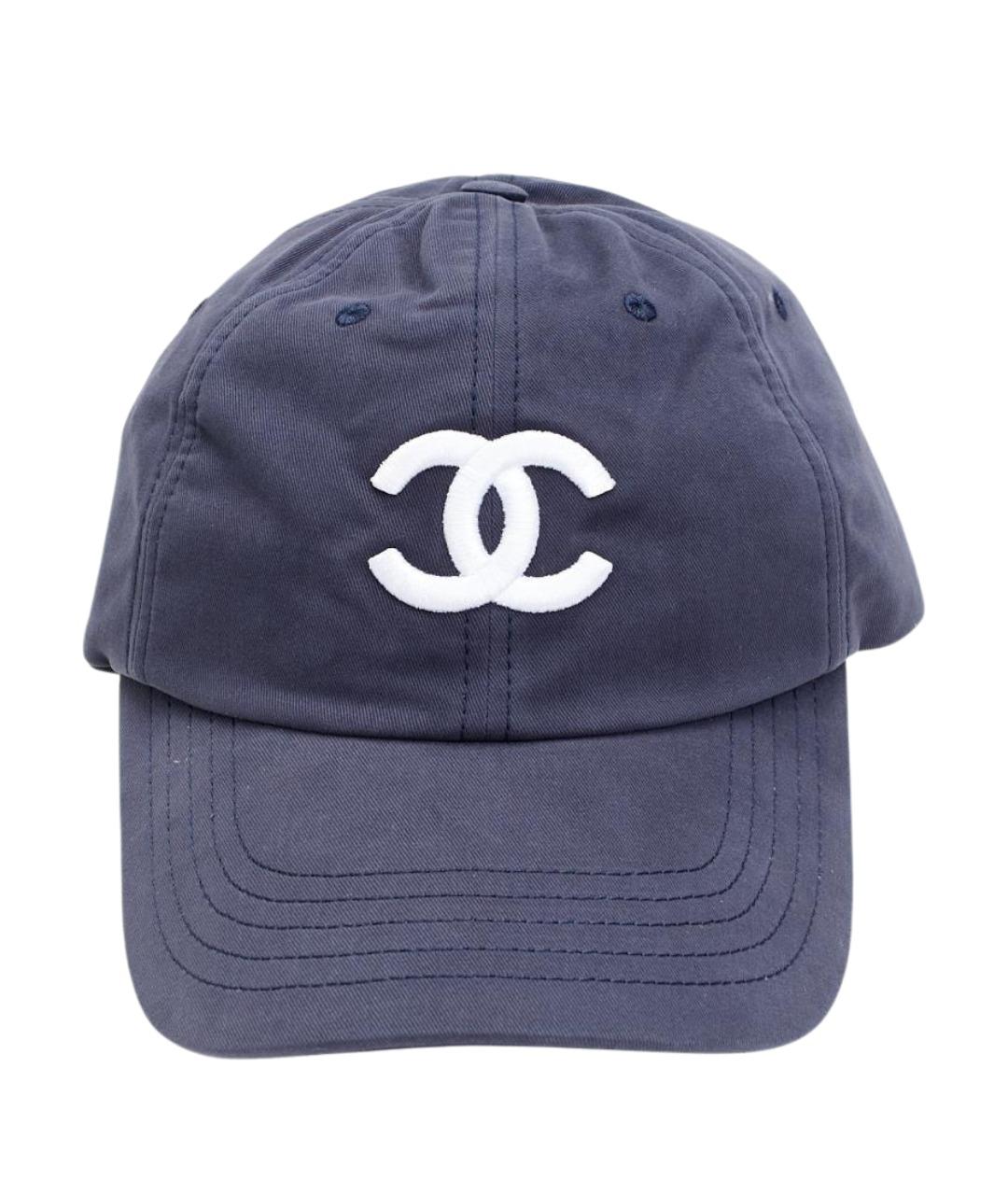 CHANEL Синяя хлопковая кепка, фото 1