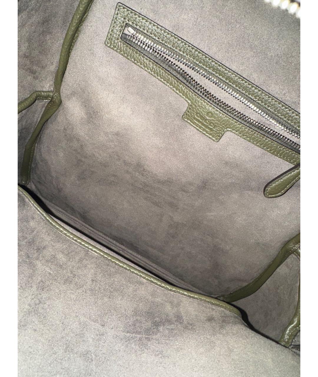 GUCCI Зеленый кожаный рюкзак, фото 3