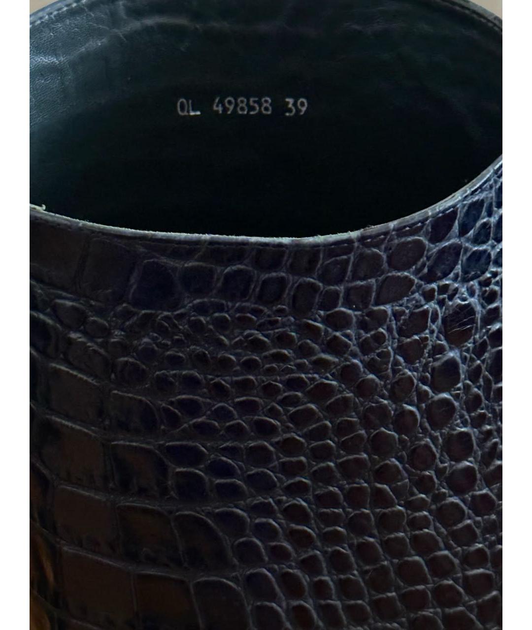 STUART WEITZMAN Темно-синие кожаные сапоги, фото 5
