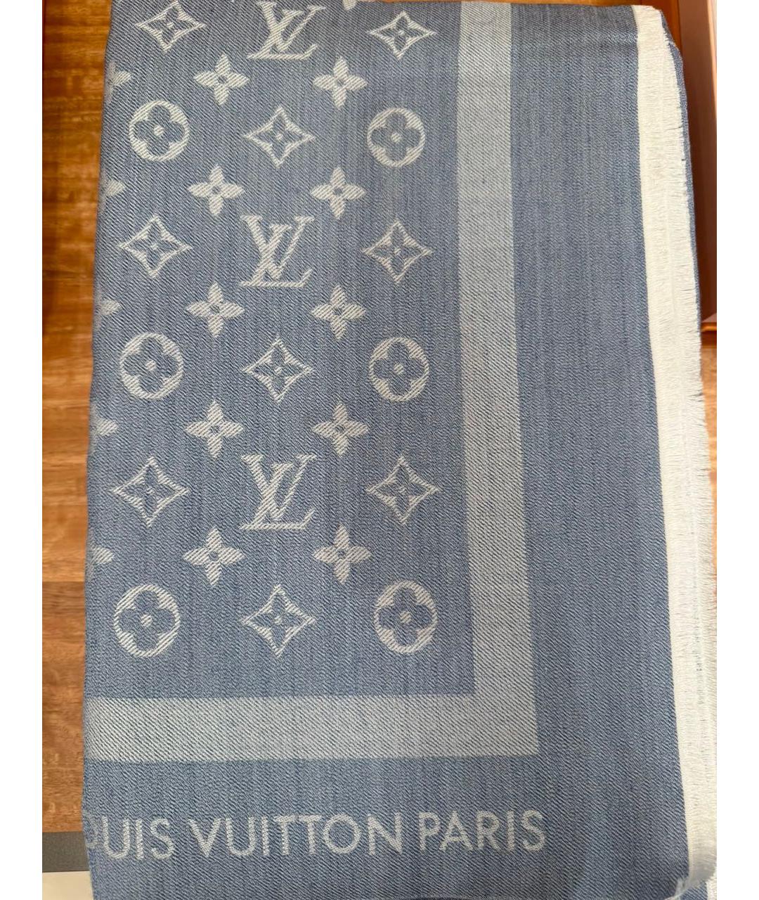 LOUIS VUITTON Голубой платок, фото 4