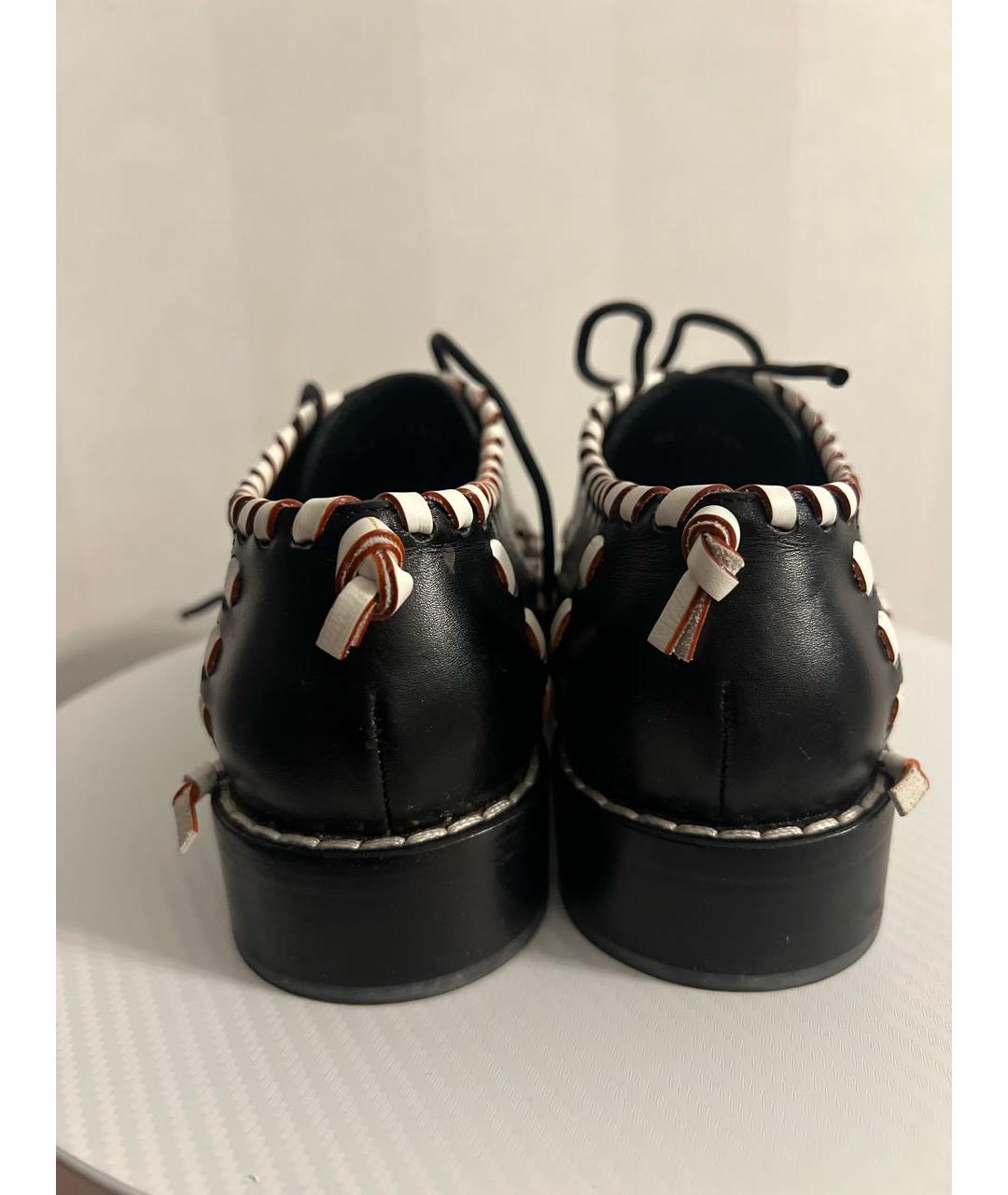 LOUIS VUITTON Черные кожаные брогги и оксфорды, фото 4