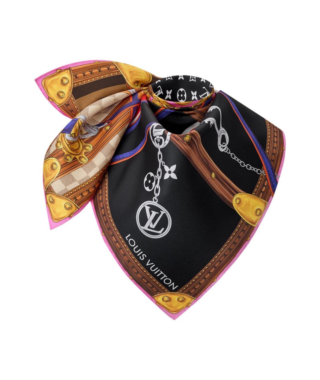 LOUIS VUITTON Мульти шелковый платок, фото 2
