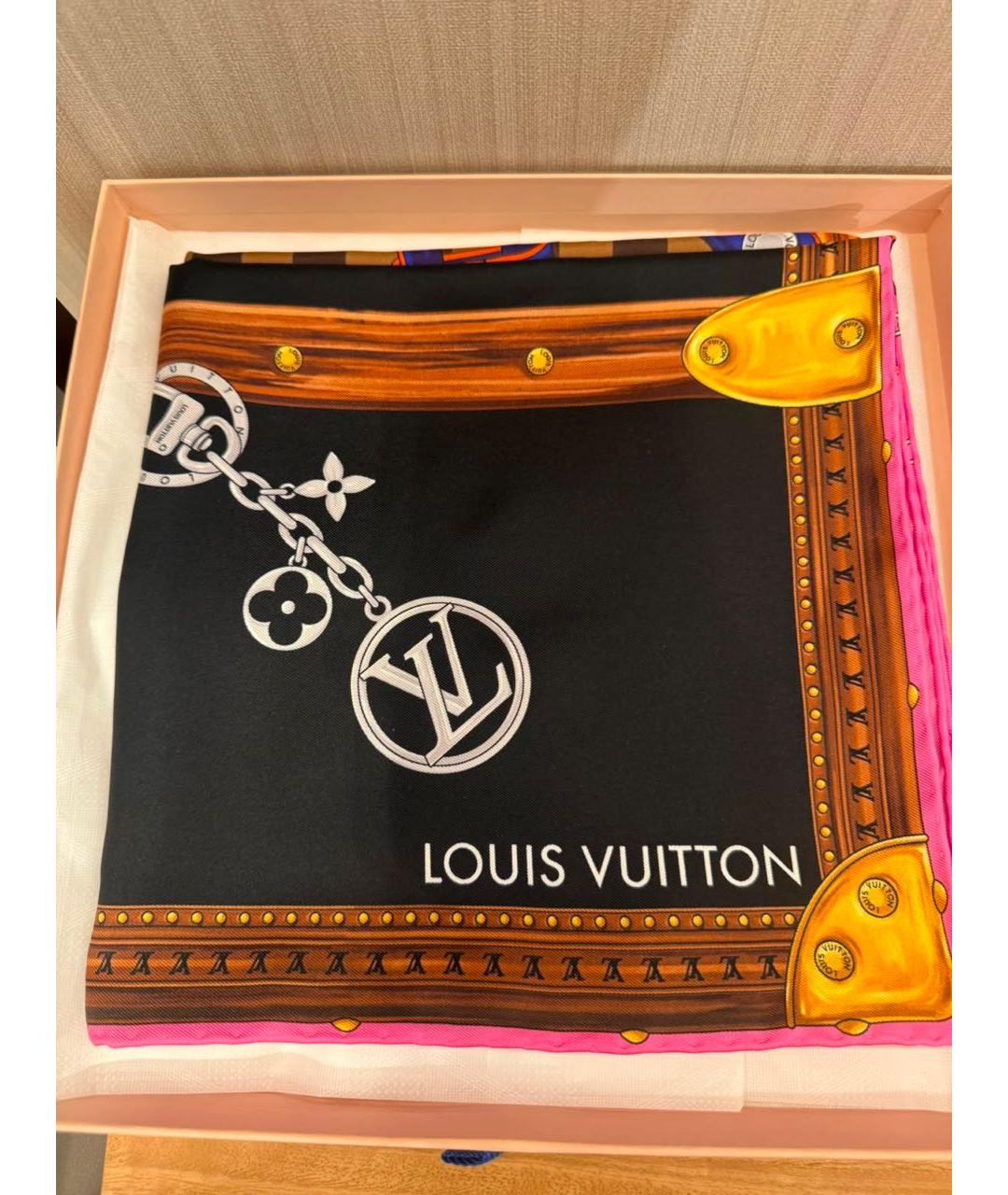 LOUIS VUITTON Мульти шелковый платок, фото 5