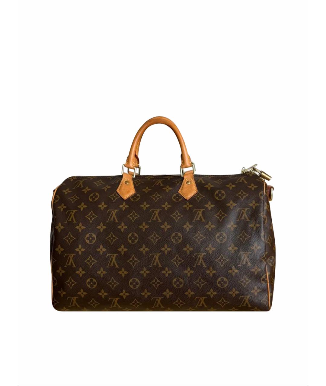 LOUIS VUITTON Коричневая дорожная/спортивная сумка из канвы, фото 1