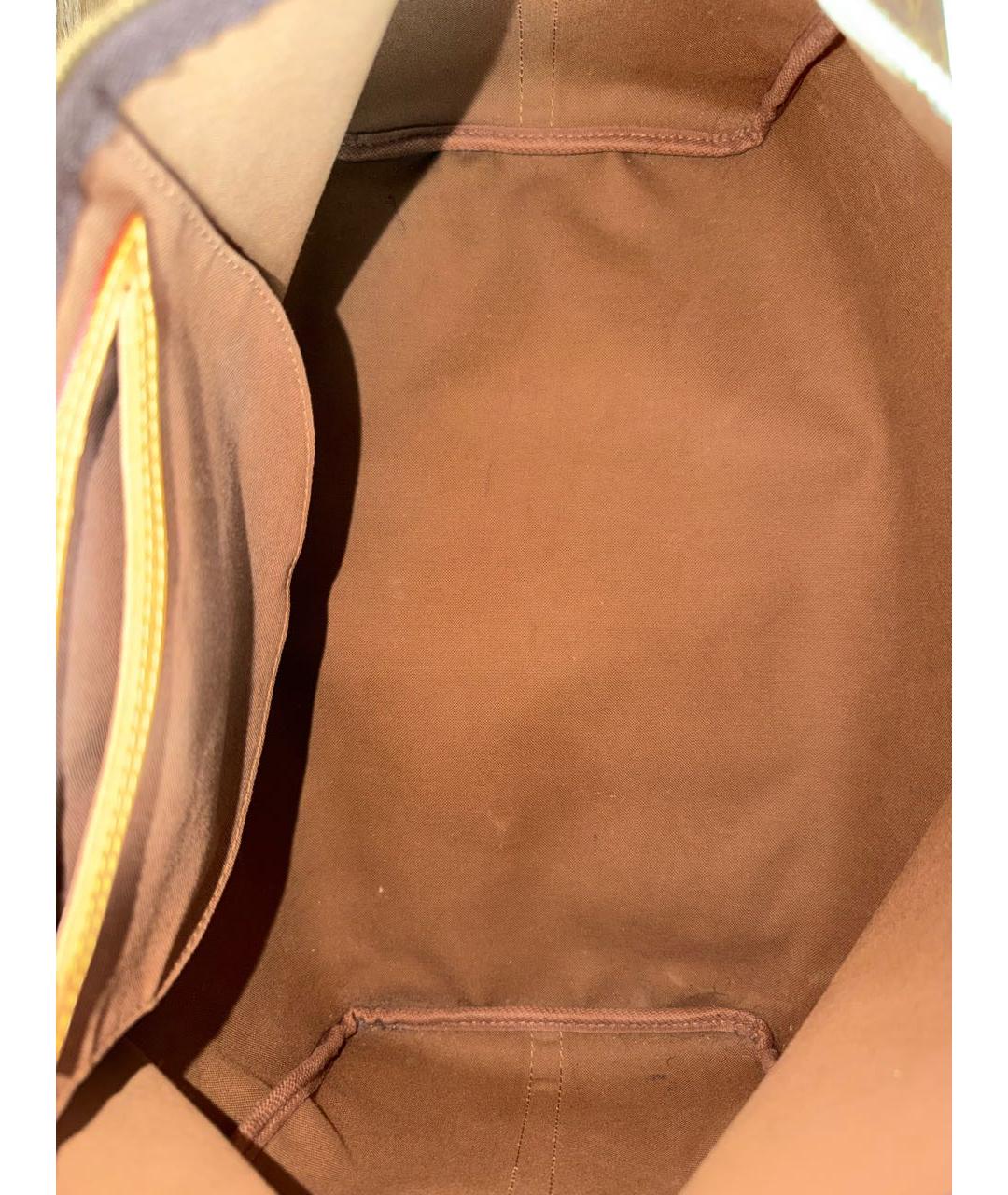 LOUIS VUITTON Коричневая дорожная/спортивная сумка из канвы, фото 8
